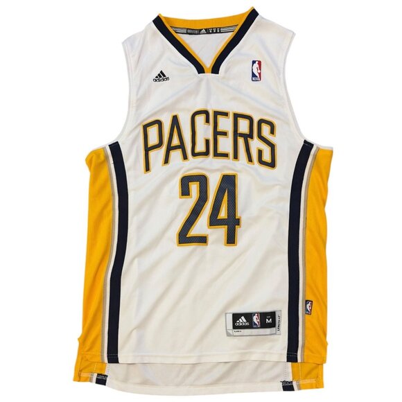 Adidas NBA Jersey Indiana Pacers 24 Paul George Adult Size Medium Length +2 - Picture 1 of 9